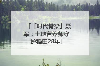 「时代脊梁」聂军：土地营养师守护稻田28年