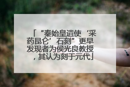 “秦始皇遣使‘采药昆仑’石刻”更早发现者为侯光良教授，其认为刻于元代