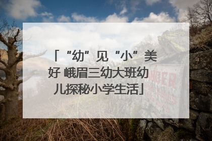 “幼”见“小”美好 峨眉三幼大班幼儿探秘小学生活
