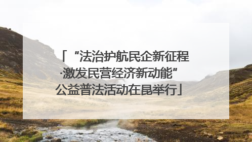“法治护航民企新征程·激发民营经济新动能”公益普法活动在昆举行