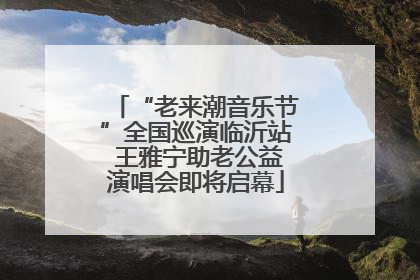“老来潮音乐节”全国巡演临沂站 王雅宁助老公益演唱会即将启幕