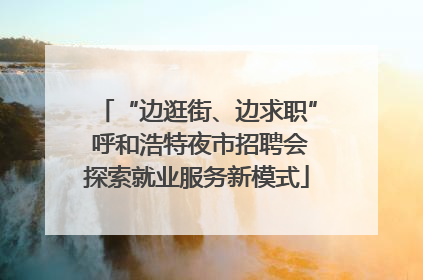 “边逛街、边求职” 呼和浩特夜市招聘会探索就业服务新模式