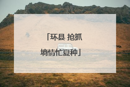 环县 抢抓墒情忙夏种
