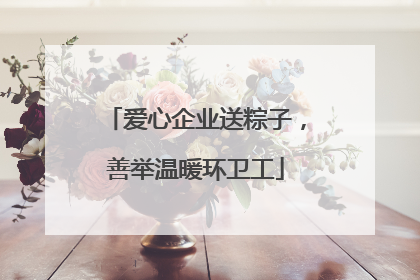 爱心企业送粽子，善举温暖环卫工