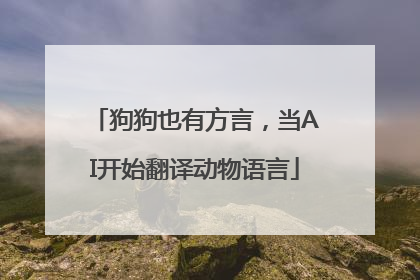 狗狗也有方言，当AI开始翻译动物语言
