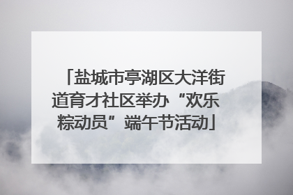 盐城市亭湖区大洋街道育才社区举办“欢乐粽动员”端午节活动