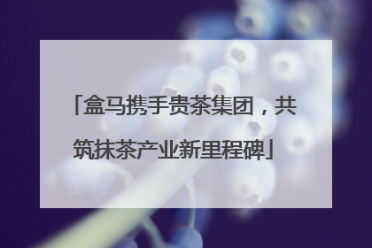 盒马携手贵茶集团，共筑抹茶产业新里程碑