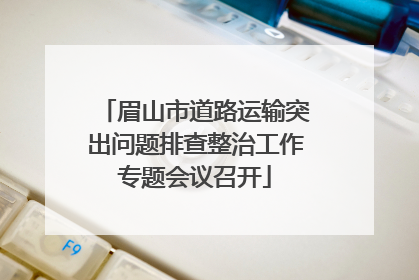 眉山市道路运输突出问题排查整治工作专题会议召开