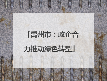 禹州市：政企合力推动绿色转型