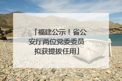 福建公示！省公安厅两位党委委员拟获提拔任用