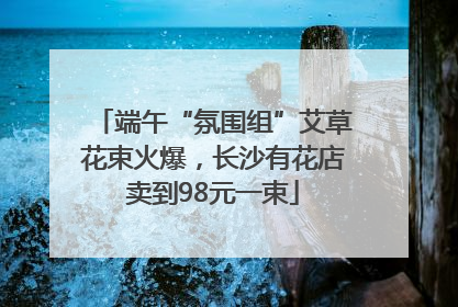 端午“氛围组”艾草花束火爆，长沙有花店卖到98元一束