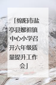 绵阳市盐亭县嫘祖镇中心小学召开六年级质量提升工作会