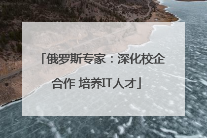 俄罗斯专家：深化校企合作 培养IT人才