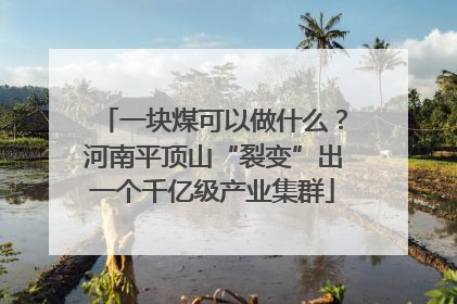 一块煤可以做什么？河南平顶山“裂变”出一个千亿级产业集群