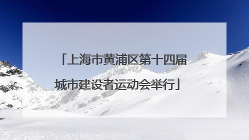 上海市黄浦区第十四届城市建设者运动会举行