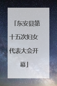 东安县第十五次妇女代表大会开幕