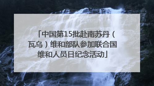 中国第15批赴南苏丹（瓦乌）维和部队参加联合国维和人员日纪念活动
