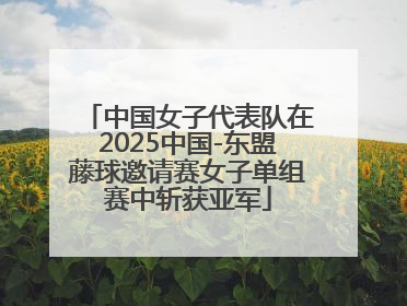 中国女子代表队在2025中国-东盟藤球邀请赛女子单组赛中斩获亚军