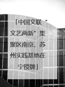 中国文联“文艺两新”集聚区南京、苏州实践基地在宁授牌