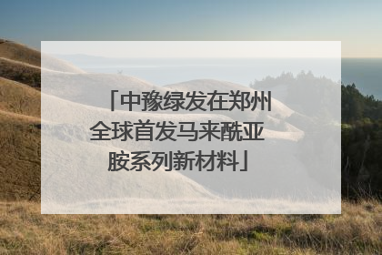 中豫绿发在郑州全球首发马来酰亚胺系列新材料