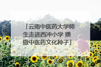 云南中医药大学师生走进西冲小学 播撒中医药文化种子
