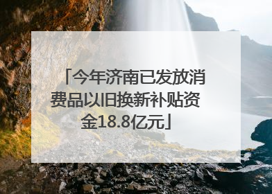 今年济南已发放消费品以旧换新补贴资金18.8亿元