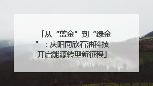 从“蓝金”到“绿金”：庆阳同欣石油科技开启能源转型新征程