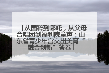 从国粹到哪吒，从父母合唱团到福利院童声：山东省青少年宫交出美育“融合创新”答卷