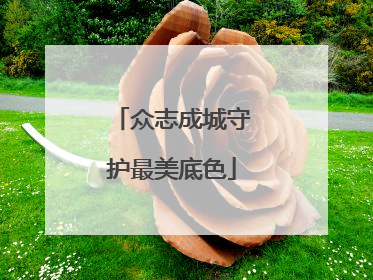 众志成城守护最美底色