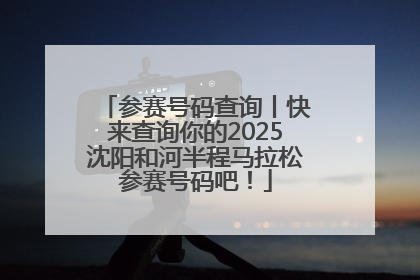 参赛号码查询丨快来查询你的2025沈阳和河半程马拉松参赛号码吧！