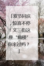双节同庆，惊喜不停！文三街这座“痛楼”你来过吗？