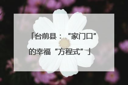 台前县：“家门口”的幸福“方程式”