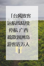 台风致客运航线陆续停航 广西疏散涠洲岛游客近万人