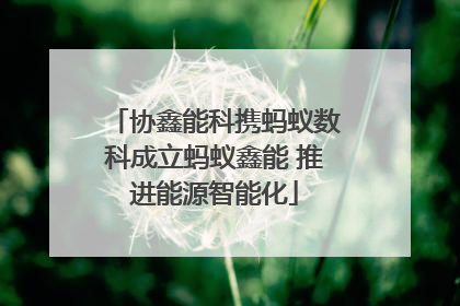协鑫能科携蚂蚁数科成立蚂蚁鑫能 推进能源智能化