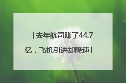 去年航司赚了44.7亿，飞机引进却降速
