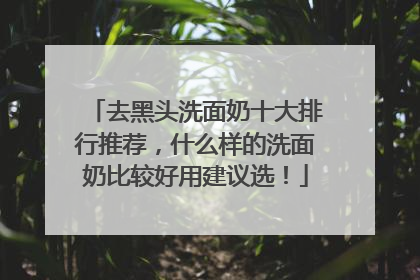 去黑头洗面奶十大排行推荐，什么样的洗面奶比较好用建议选！