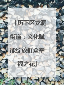 历下区龙洞街道：文化赋能绽放群众幸福之花