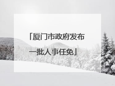 厦门市政府发布一批人事任免