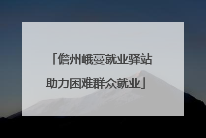 儋州峨蔓就业驿站助力困难群众就业