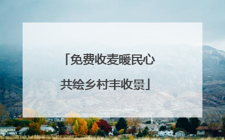 免费收麦暖民心 共绘乡村丰收景
