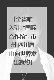 全省唯一入驻“国际合作馆”市州 四川眉山向世界发出邀约