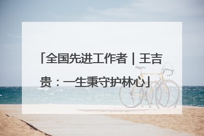 全国先进工作者｜王吉贵：一生秉守护林心