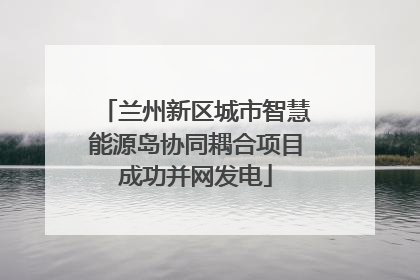 兰州新区城市智慧能源岛协同耦合项目成功并网发电