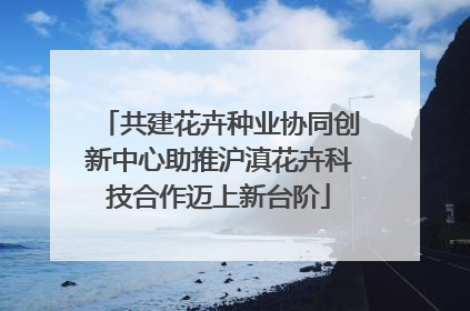 共建花卉种业协同创新中心助推沪滇花卉科技合作迈上新台阶