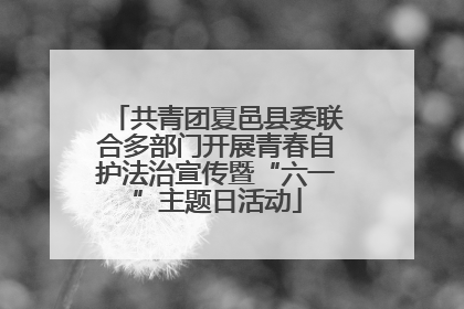 共青团夏邑县委联合多部门开展青春自护法治宣传暨“六一”主题日活动