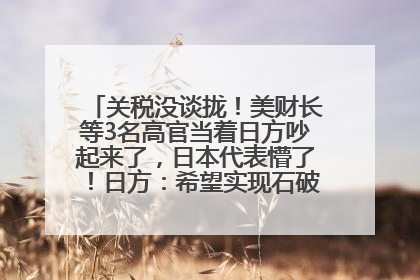 关税没谈拢！美财长等3名高官当着日方吵起来了，日本代表懵了！日方：希望实现石破茂与特朗普的会晤