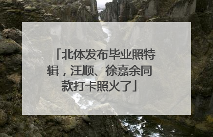 北体发布毕业照特辑，汪顺、徐嘉余同款打卡照火了