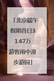 北京端午假期首日31.67万游客雨中漫步游园