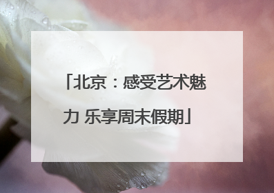 北京：感受艺术魅力 乐享周末假期