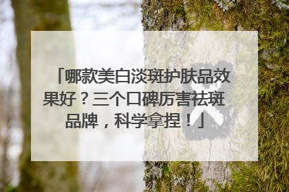 哪款美白淡斑护肤品效果好？三个口碑厉害祛斑品牌，科学拿捏！